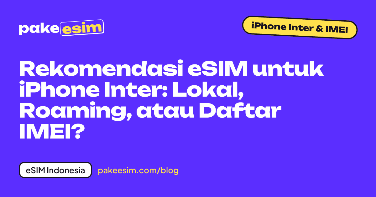 Sampul artikel: rekomendasi eSIM untuk iPhone inter sesuai status IMEI