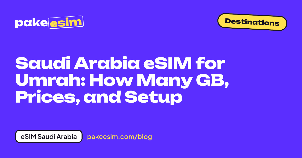Sampul artikel: Saudi Arabia eSIM for umrah, data needs, prices, and setup
