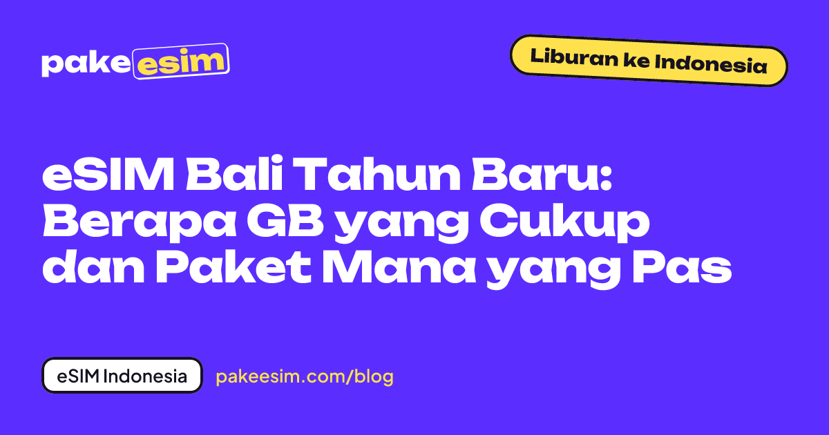 Sampul artikel: eSIM Bali tahun baru, kebutuhan kuota dan pilihan paket