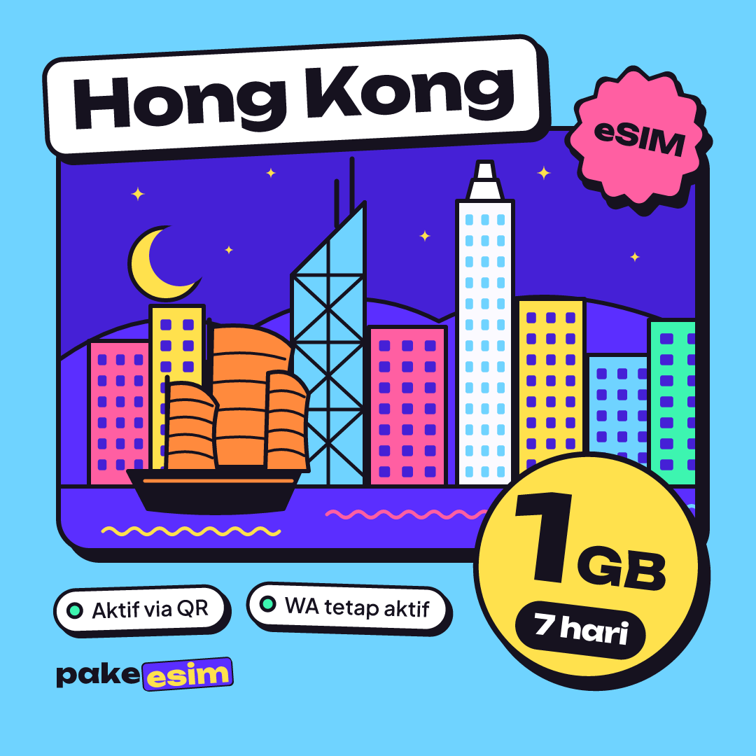 eSIM Hong Kong 1 GB plan for 7 days from pakeesim