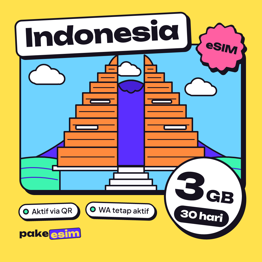 eSIM Indonesia 3 GB plan for 30 days from pakeesim