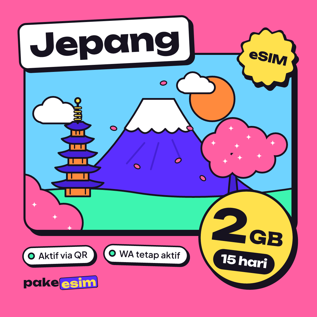 Paket eSIM Jepang 2 GB untuk 15 hari dari pakeesim