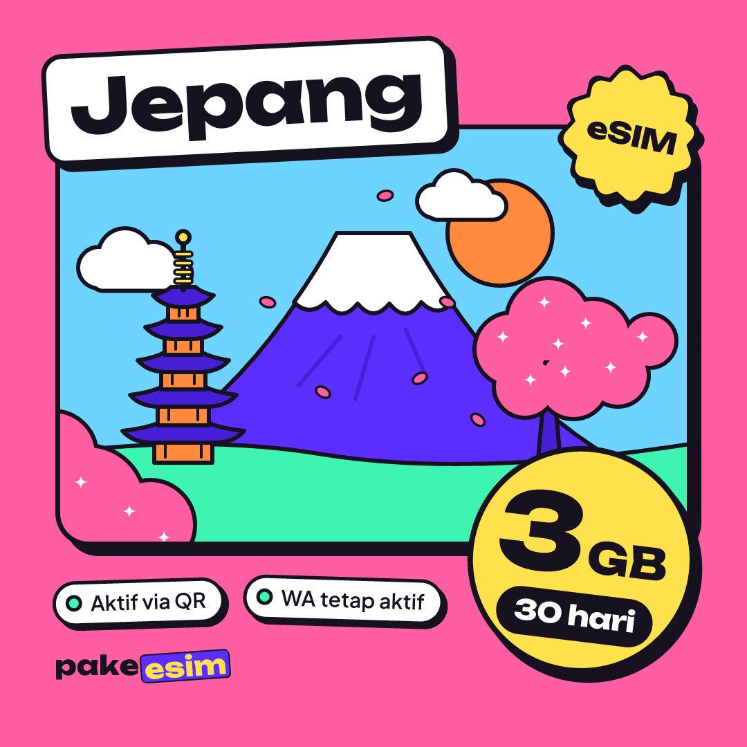 Paket eSIM Jepang 3 GB untuk 30 hari dari pakeesim