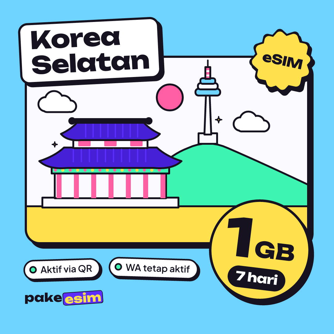 eSIM South Korea 1 GB plan for 7 days from pakeesim