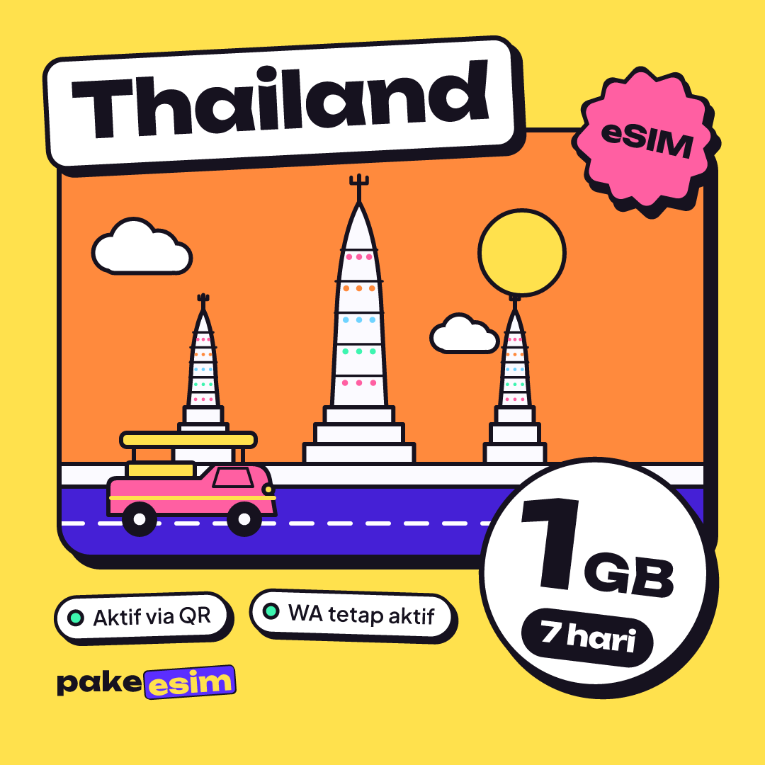 eSIM Thailand 1 GB plan for 7 days from pakeesim